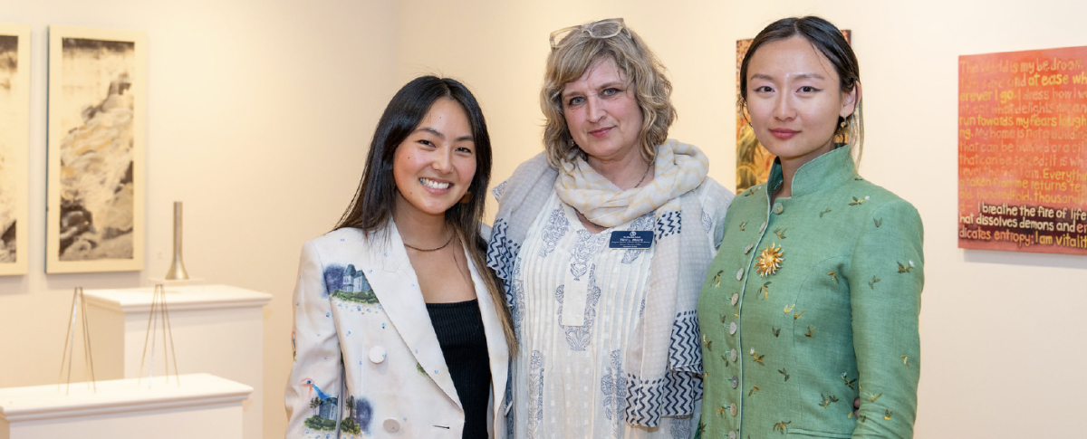 Ms. Lee and Ms. Qin attended an opening reception May 2.